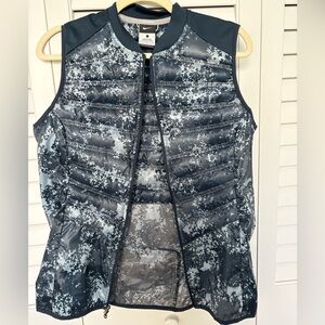 Nike Blue Camouflage Sleeveless Puffer Vest